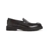 Canali Brown Leather College With Pennypack And Eva Sole Loafers In Multi
