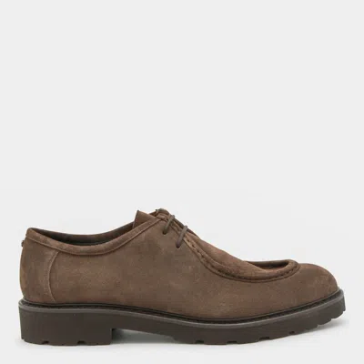 CANALI BROWN LEATHER LACE UP SHOES