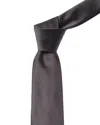 Canali Brown Silk Tie In Gray