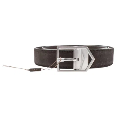 Pre-owned Canali Brown Suede Men's Belt Xl 3.2 Cm Width Elegant Accessory