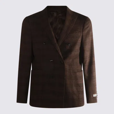 CANALI BROWN WOOL BLAZER