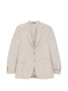 Canali Button Blazer Suit In White