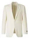 Canali Single-breasted Wool Blazer In Neutral