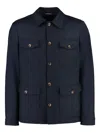 Canali Button-fastening Flap-pockets Jacket In Blue