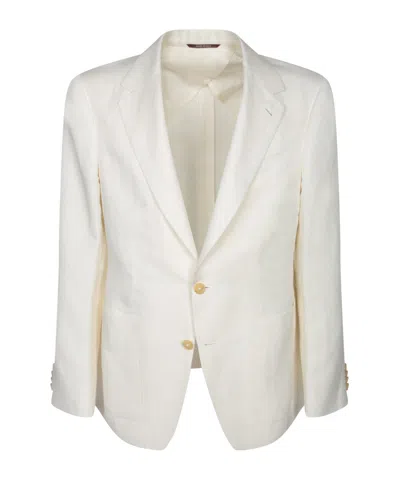 CANALI BUTTON-FASTENING PATCH-POCKETS BLAZER