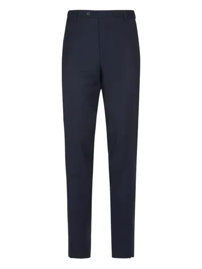 Canali Button-fastening Trousers In Blue