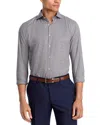 Canali Button Front Sport Shirt In Gray