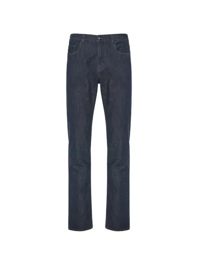 Canali Button Jeans In Black