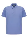 Canali Button Polo Shirt In Blue