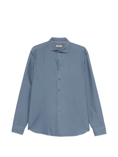 Canali Button Shirt In Blue