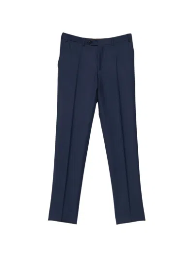 Canali Button Trousers In Blue