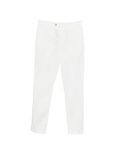 Canali Button Trousers In White