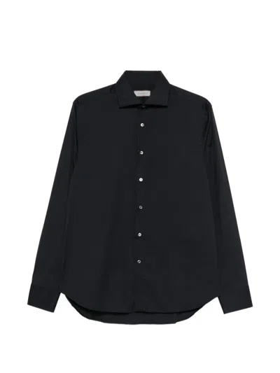 Canali Button-up Shirt In Black