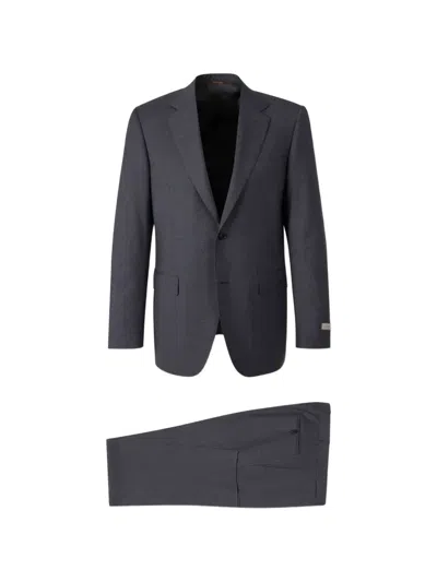 Canali Button-up Suit In Blue