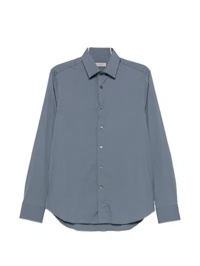 Canali Button-down Long-sleeve Shirt In Blue