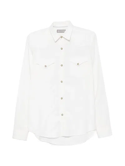 Canali Button-down Shirt In White