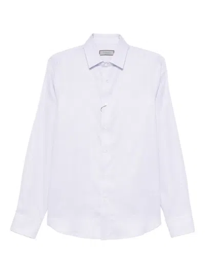Canali Buttoned Cotton Shirt In White