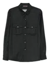 Canali Buttoned Pocket Jacket In Black