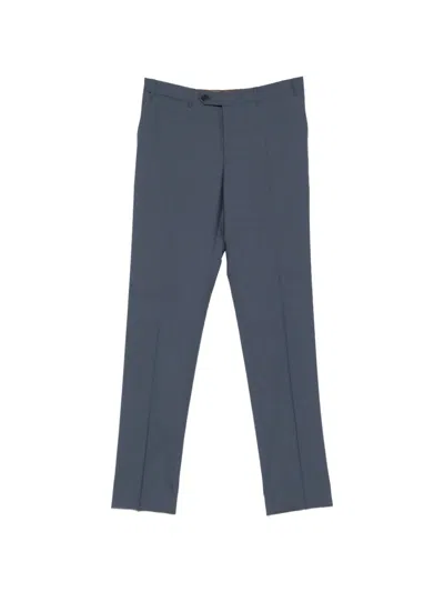 Canali Buttoned Trousers In Blue