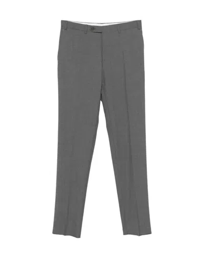 Canali Buttoned Trousers In Gray