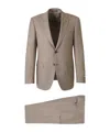Canali Button-up Suit In Brown