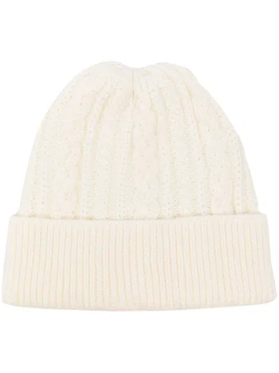 Canali Cable-knit Beanie Hat In Neutrals