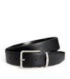 Canali Calfskin Reversible Belt In Black