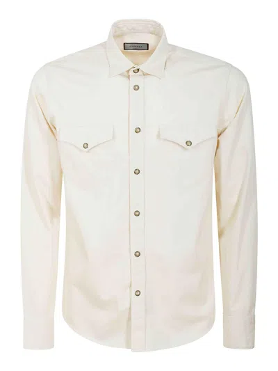 Canali Camisa - Crema In White