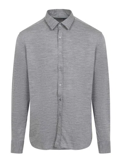 Canali Jersey Shirt In Gray