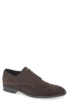 Canali Cap Toe Derby In Animal Print
