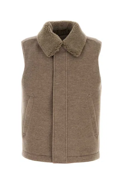 Canali Gilet In Brown