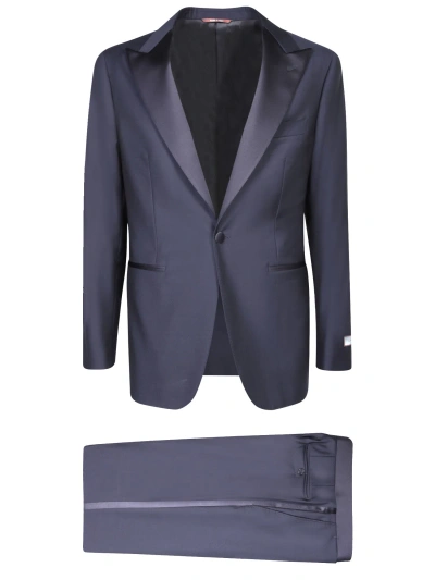 Canali Capri Hopsack Blue Suit