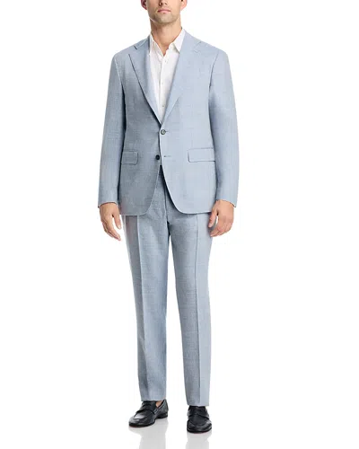 Canali Capri Linen & Wool Melange Solid Slim Fit Suit In Multi