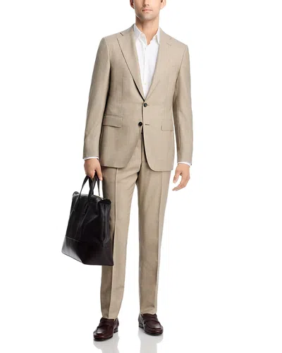Canali Capri Melange Solid Slim Fit Suit In Multi