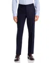 Canali Capri Slim Fit Wool Flannel Trousers In Blue