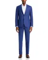 Canali Capri Wool, Silk & Linen Melange Slim Fit Suit In Blue
