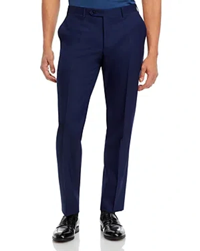 Canali Capri Wool Slim Fit Dress Pants In Blue