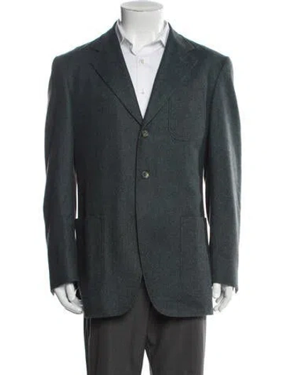 Pre-owned Canali Cashmere Blazer In Green