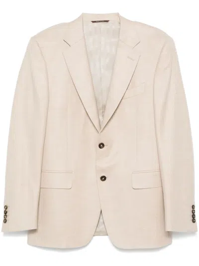 Canali Cashmere Blazer In Neutrals