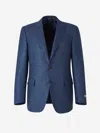 Canali Two-piece Wool Suit In Navy Blue