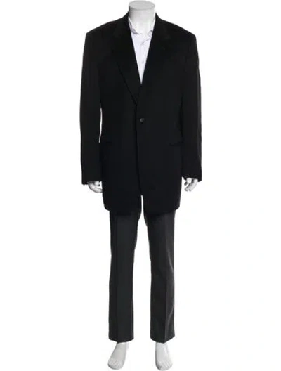 Pre-owned Canali Cashmere Overcoat In Black