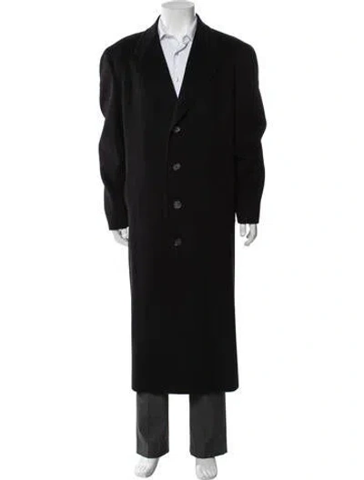 Pre-owned Canali Cashmere Overcoat In Black