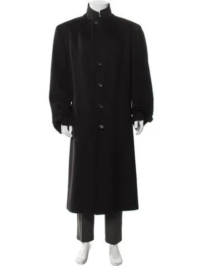 Pre-owned Canali Cashmere Overcoat In Black
