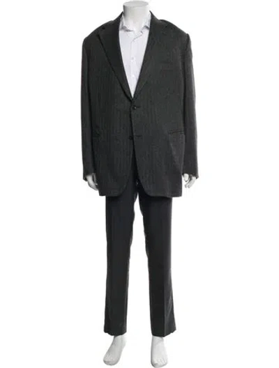 Pre-owned Canali Cashmere Overcoat In Gray