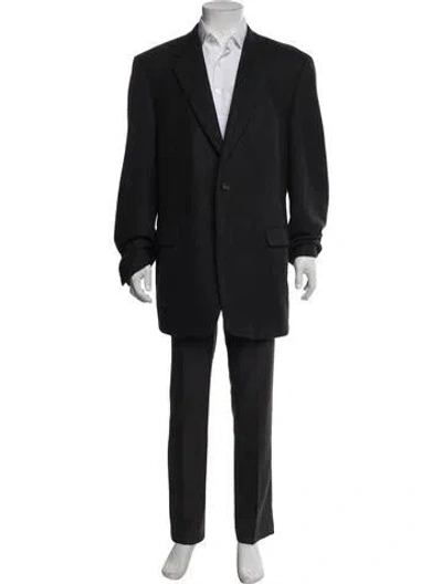 Pre-owned Canali Cashmere Overcoat In Gray