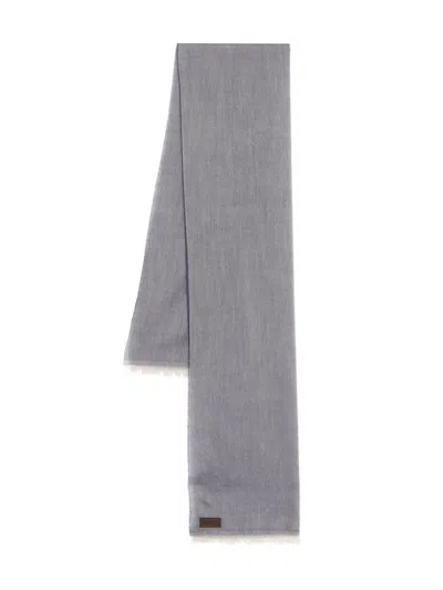 Canali Cashmere Scarf In Gray