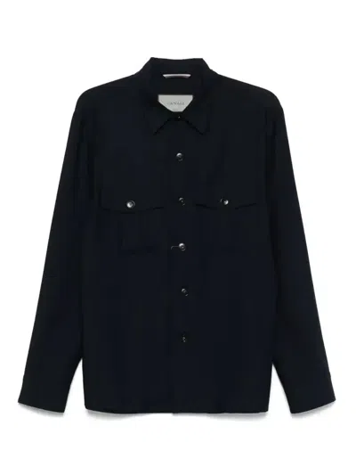 Canali Cashmere Shirt Jacket In Multicolor