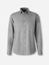 Canali Casual Cotton Shirt In Gray