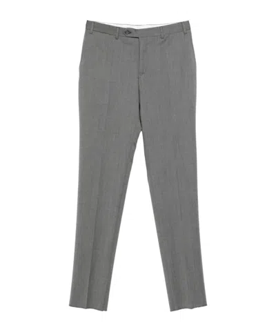 CANALI FRAYED WOOL TROUSERS