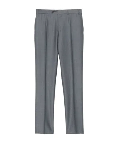 Canali Casual Pants With Belt Loops In Gray